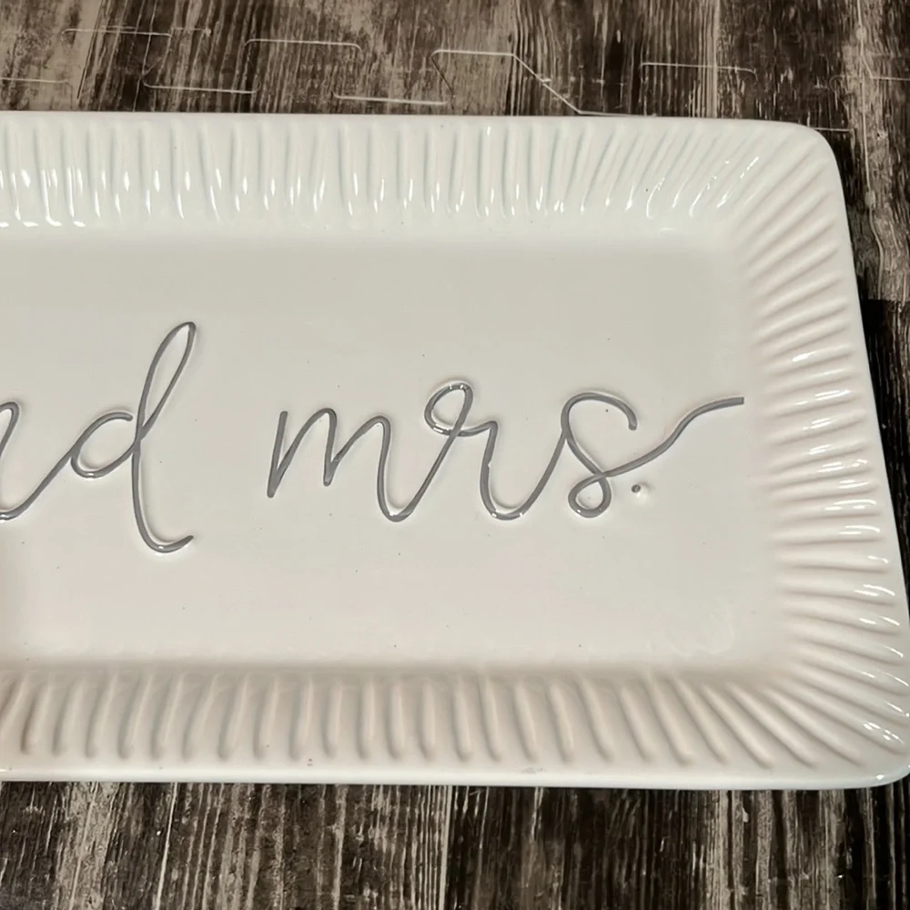 Pier 1 Mr & Mrs Hostess Tray